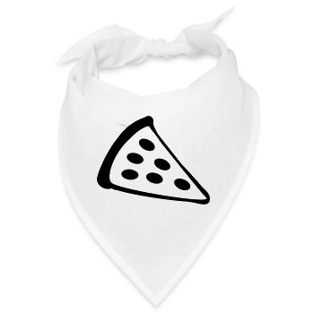 Ein Stück Pizza Salami - Bandana - Weiß - Vorne