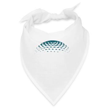 Golfball blau - Bandana - Weiß - Vorne