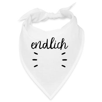 endlich (18) Geburtstag Alter Vorlage - Bandana - Weiß - Vorne