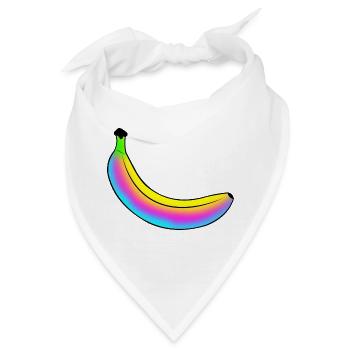 Neon-Banane - Bandana - Weiß - Vorne