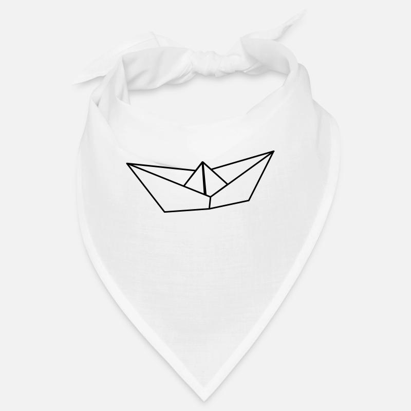 Papier Boot Segelboot - Bandana - Weiß