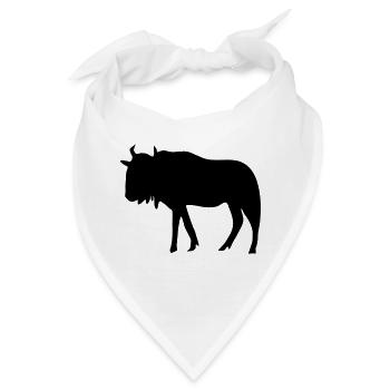 Gnu, Büffel - Bandana - Weiß - Vorne