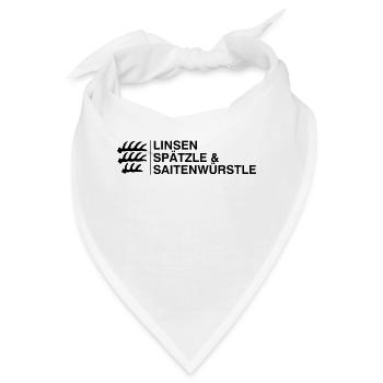 Linsen Spätzle & Saitenwürstle Schwaben Geschenk - Bandana - Weiß - Vorne