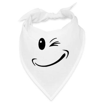 gesicht lustig smile - Bandana - Weiß - Vorne