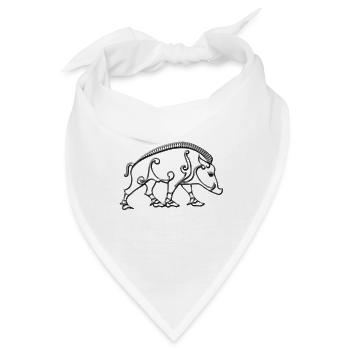 Keltischer Eber - Bandana - Weiß - Vorne
