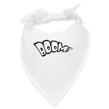 boom text feuer heiss tnt dynamit explodieren expl - Bandana - Weiß - Vorne