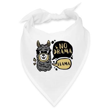 NO DRAMA - LLAMA - Bandana - Weiß - Vorne
