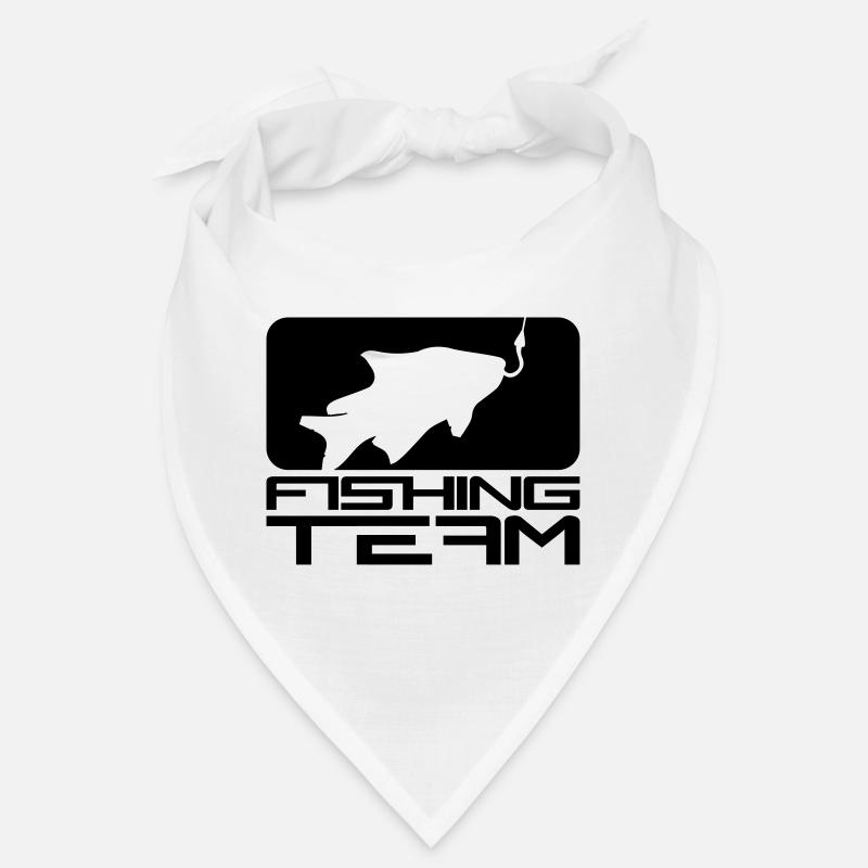 logo de sport de l'équipe de pêche noire attrapé poisson ang Bandana