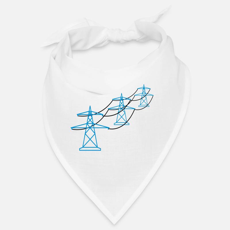 row pattern many track electricity mast power pole ele Bandana