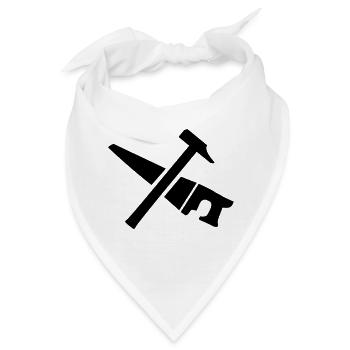 Säge Hammer - Bandana - Weiß - Vorne