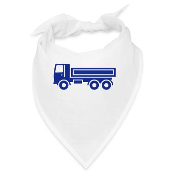 Lkw, Kipper - Bandana - Weiß - Vorne