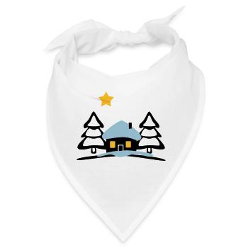 Weihnachten Haus am Nordpol - Bandana - Weiß - Vorne