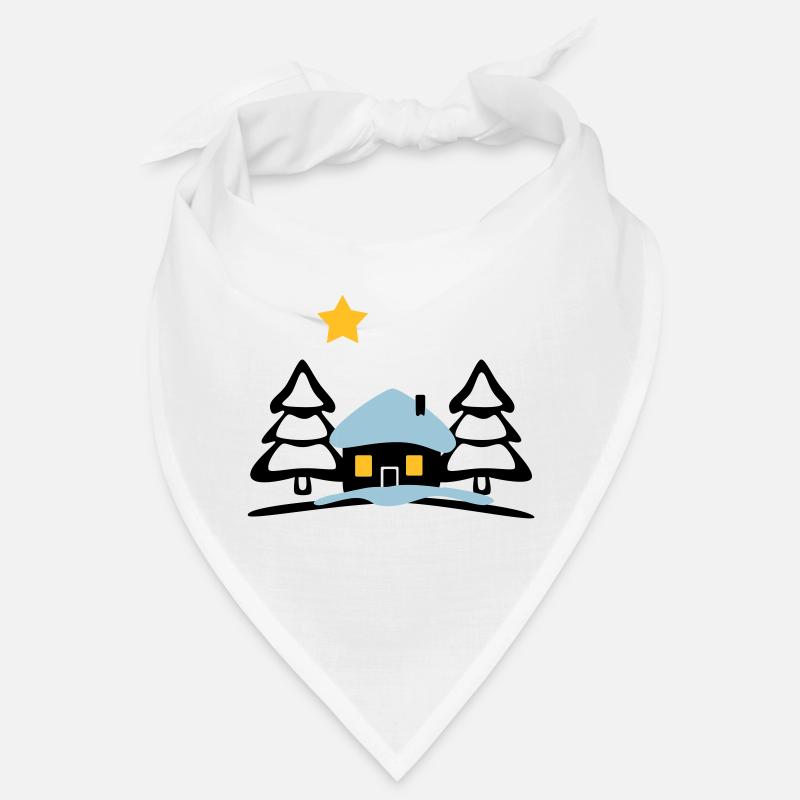 Maison de Noël au Pôle Nord - Bandana - blanc
