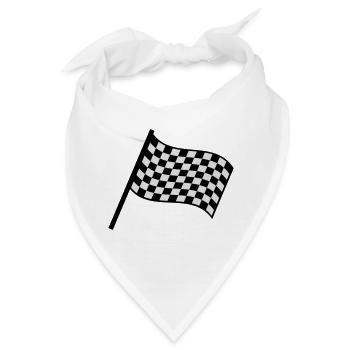 racing_flag - Bandana - Weiß - Vorne