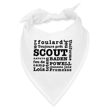 Scout Wörter - Bandana - Weiß - Vorne