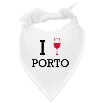 Ich liebe Porto - Bandana - Weiß - Vorne