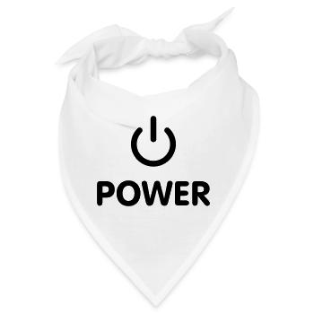 Power Button - PrintShirt at - Bandana - Weiß - Vorne