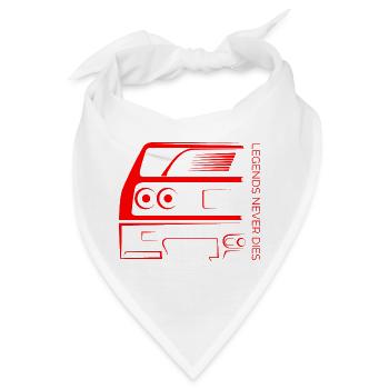 Legends Never Die – Retro Car Outline - Bandana - Weiß - Vorne