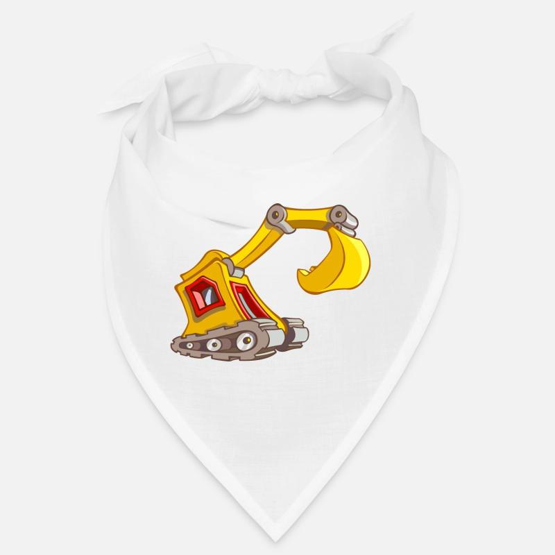 backhoe loader - Bandana - white