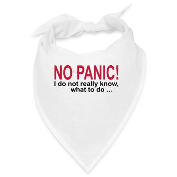 NO PANIC! - Bandana - Weiß - Vorne