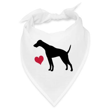 Dobermann - Bandana - Weiß - Vorne