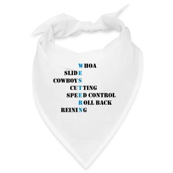 Westernschriftzug Cowboys - Bandana - Weiß - Vorne