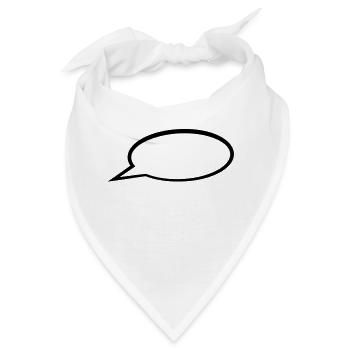 Sprechblase - Bandana - Weiß - Vorne