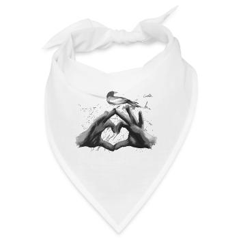 heart graphic - Bandana - Weiß - Vorne