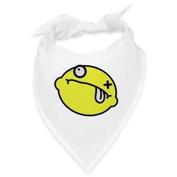 Dead Lemon Smiley - Bandana - Weiß - Vorne