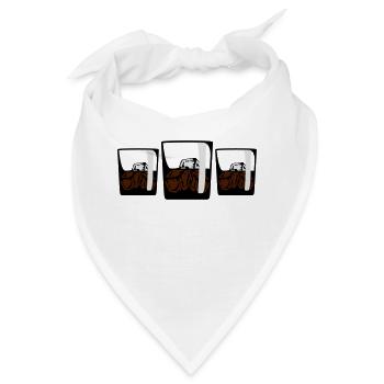 3 Drinks - Bandana - Weiß - Vorne