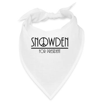 snowden for president - Bandana - Weiß - Vorne
