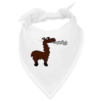 Spitting Llama - Bandana - Weiß - Vorne