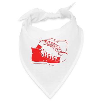 Schuhe retro Turnschuhe Geschenk - Bandana - Weiß - Vorne