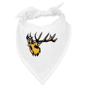 Tierhirschbrunft Hirsch 0 - Bandana - Weiß - Vorne