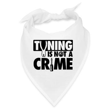 Tuning is not a crime - Bandana - Weiß - Vorne