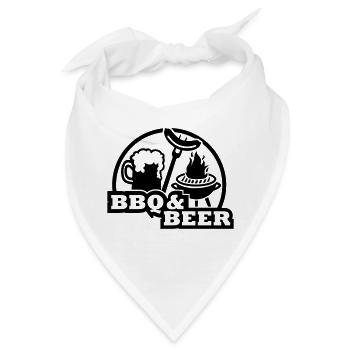 BBQ Beer - Bandana - Weiß - Vorne