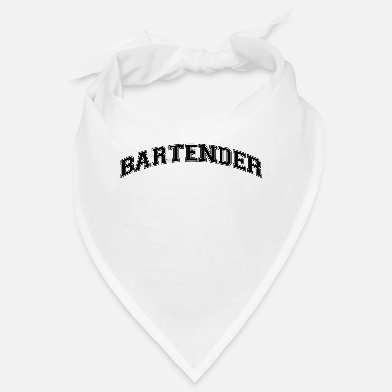 bartender college style curved logo Bandana