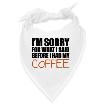 Coffee - Bandana - Weiß - Vorne
