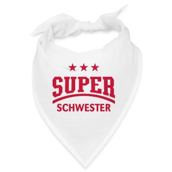 Super Schwester - Bandana - Weiß - Vorne