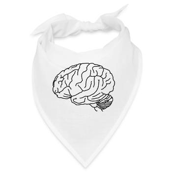 Gehirn - Bandana - Weiß - Vorne
