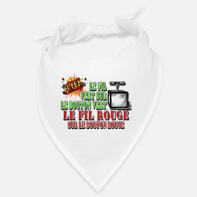 le fil vert sur le bouton vert Bandana