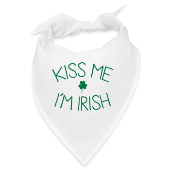 kiss me im Irish cute - Bandana - Weiß - Vorne