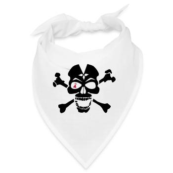Kopf des Schädels Crane os hermine auge - Bandana - Weiß - Vorne