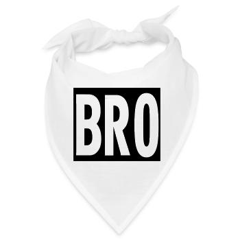 bro freund bruder brother aufkleber bros sticker - Bandana - Weiß - Vorne