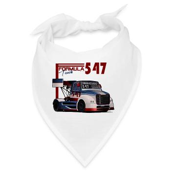 Rennwagen - Bandana - Weiß - Vorne