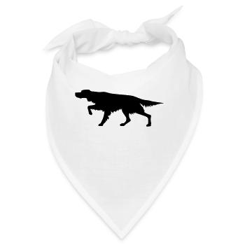 Irish Setter - On Point - Silhouette - Bandana - Weiß - Vorne