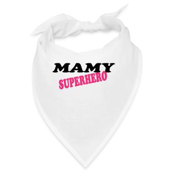 Mamy superhero - Bandana - Weiß - Vorne