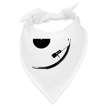 Turntable DJ Plattenspieler Scratch - Bandana - Weiß - Vorne