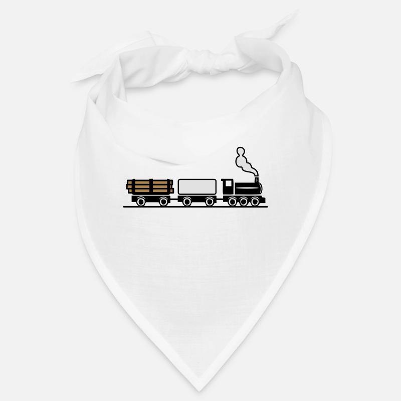 dampflok eisenbahn spielzeug güterzug - Bandana - Weiß