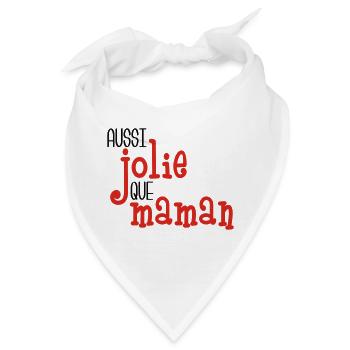 Aussi jolie que maman - Bandana - Weiß - Vorne